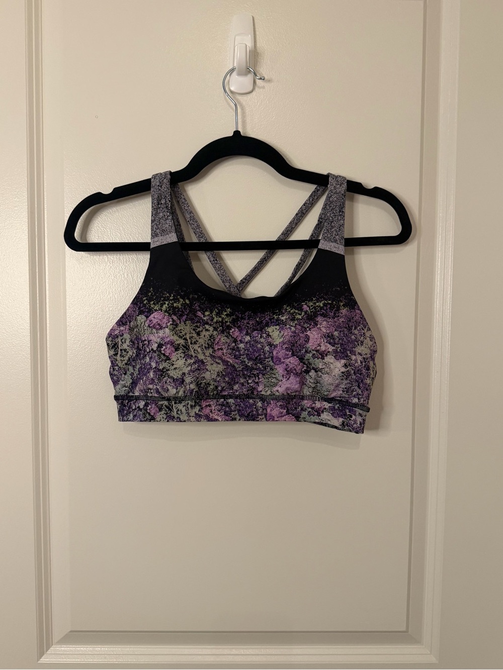 Floral Purple Lululemon Energy Sports Bra